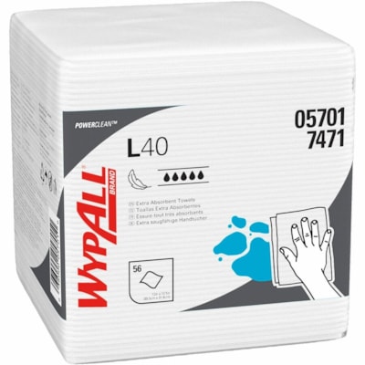 PLUS II SANITATION 05701 WYPALL L40 1/4-FOLD WIPER WHT