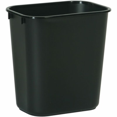 RUBBERMAID FG295500BLA WASTEBASKET BLK SMALL 13 5/8QT