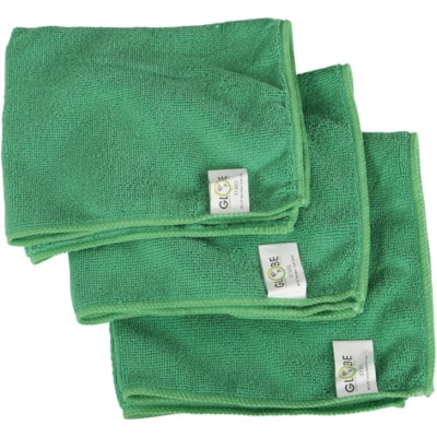 GLOBE 3130G 16""X16"" MICROFIBER CLOTH,GREEN