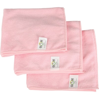 GLOBE 3130P 16""X16"" MICROFIBER CLOTH, PINK