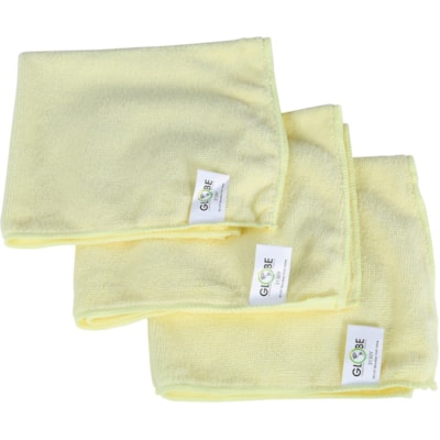 GLOBE 3130Y 16""X16""MICROFIBER CLOTH,YELLOW