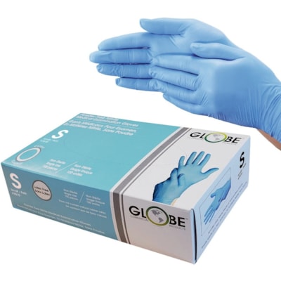 GLOBE 7810 NITRILE GLOVE SKY BLUE S 100BX