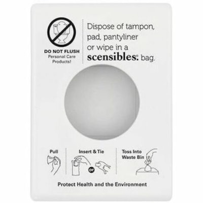HOSPECO SDW SCENSIBLES BAG DISPENSER WHITE