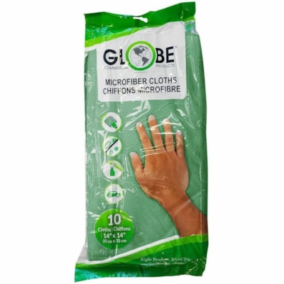 GLOBE 3131G 14""X14"" MICROFIBER CLOTH,GREEN