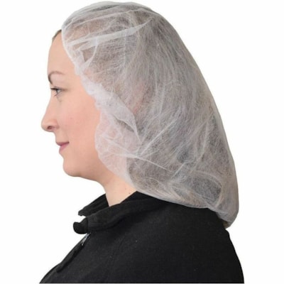 GLOBE 7732W BOUFFANT CAP/HAIRNET WHT 100PK