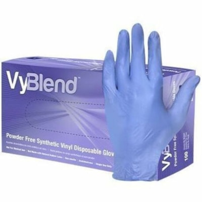 HOSPECO GL-VN104VBFX VINYL/NITRILE GLOVE BLU XL 100