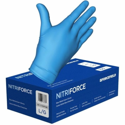 LATOPLAST 007-77703PF/MG 5 MIL BLUE NITRILE, GLOVE, LRG