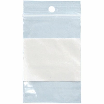 SPICERS RECPBWB235 RECLOSABLE POLYBAG 2MIL 3X5WHT